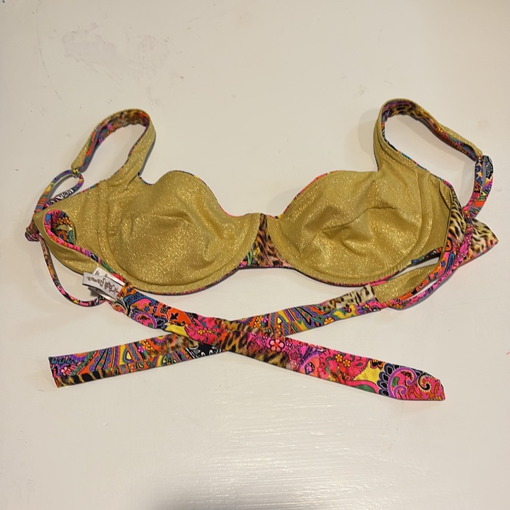 NWOT Luli Fama SHORE THING - Wide Strap Balconette Top Size Medium - Picture 5 of 7